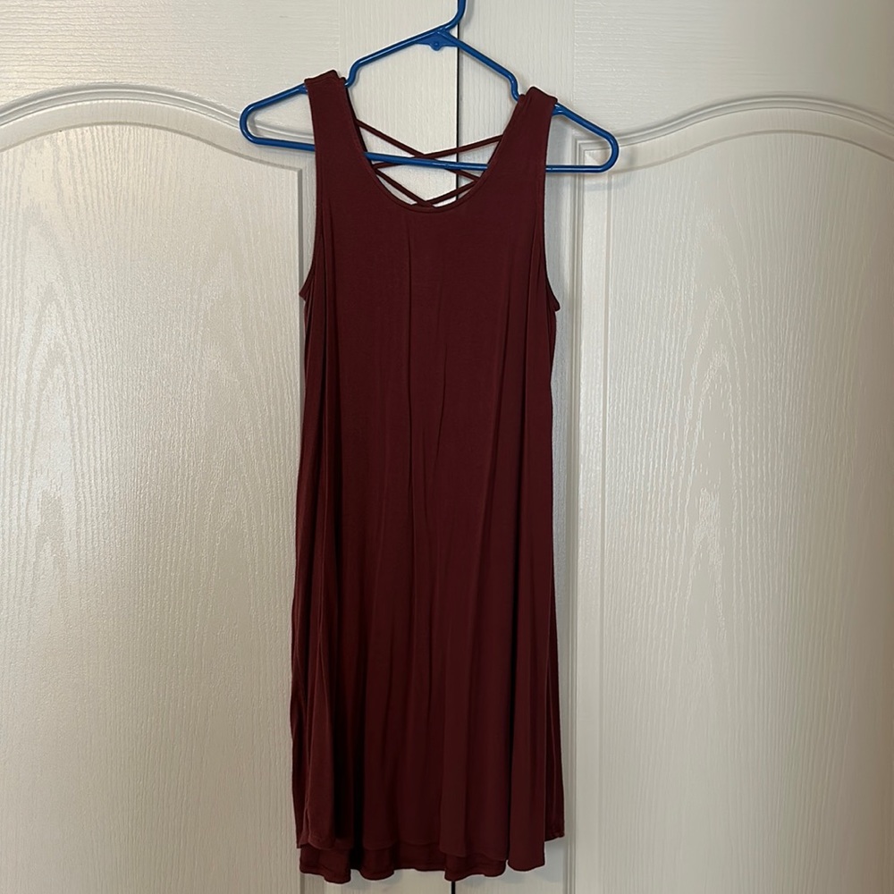 Burgundy boutique sun dress